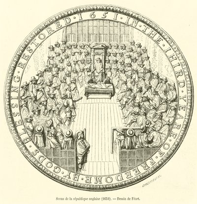 Sello de la república inglesa, 1651 de French School